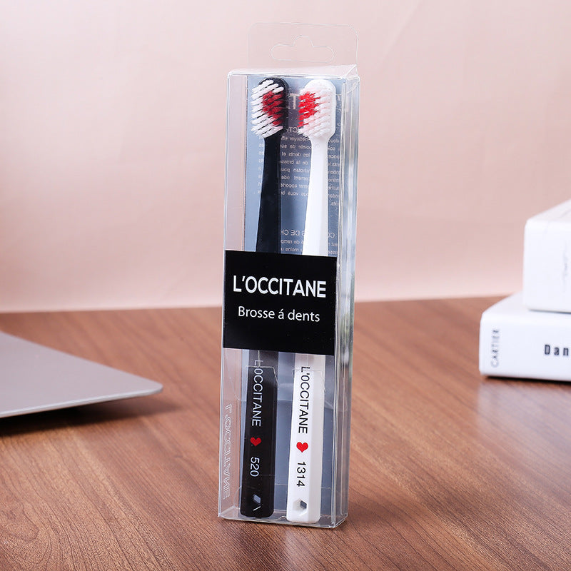 Black And White Couple Toothbrush Combination Two Gift Box Set
