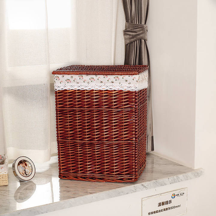 Storage Basket Rattan Large Toy With Lid