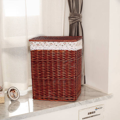 Storage Basket Rattan Large Toy With Lid