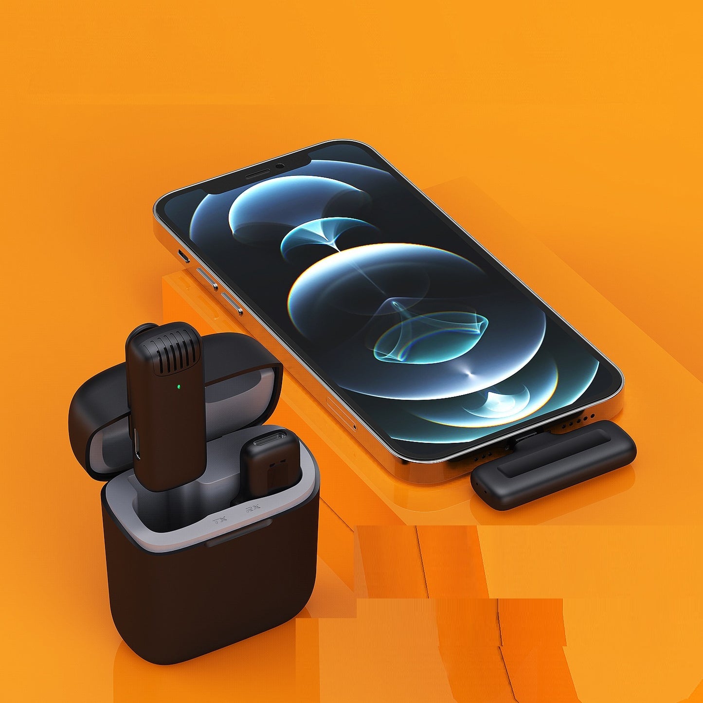 Wireless Lavalier Microphone With Charging Box Portable Storage