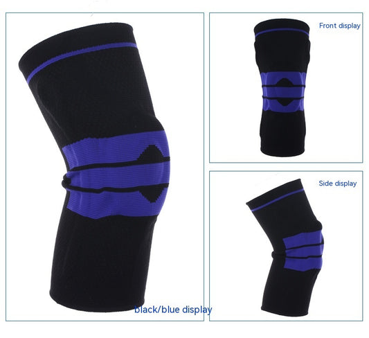 Silicone Spring Knitted Knee Pads Running Basketball Mountaineering