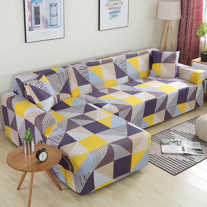 Geometric Stretch Sofa Cover All-inclusive Fabric Lazy Combination Living Room Cushion