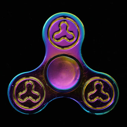 Electroplating colorful fingertip spinning top