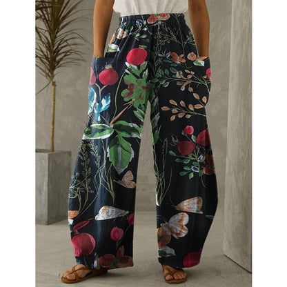 Printed 3D Irregular Wide-leg Pants Casual Wide-leg Trousers