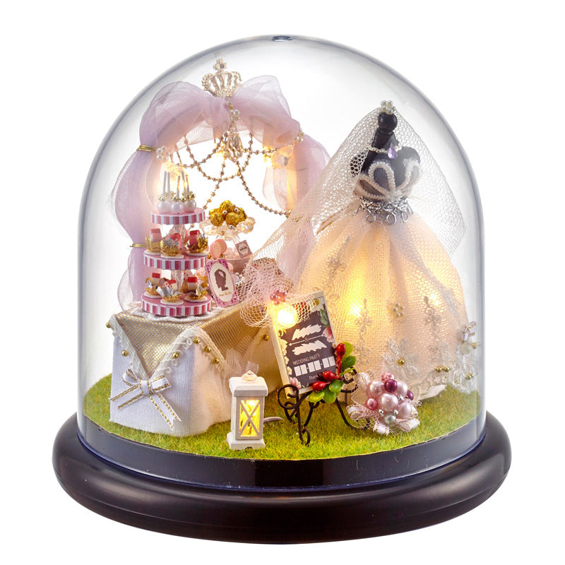 DIY hut hand-assembled transparent cover mold