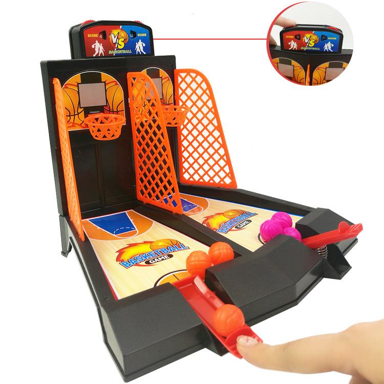 Double play basketball toy children's finger ejection