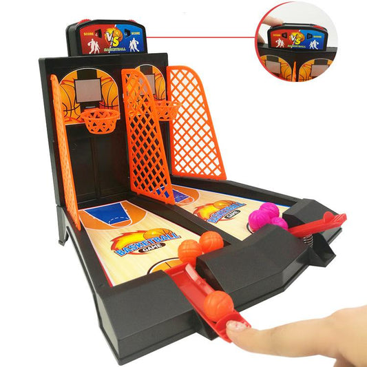 Double play basketball toy children's finger ejection