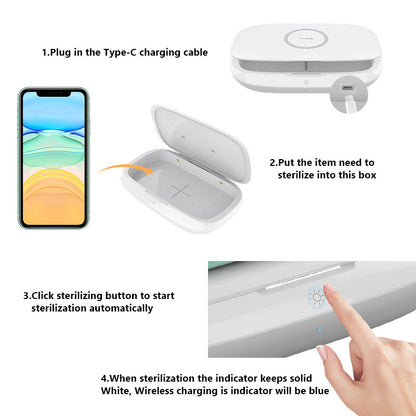 Rechargeable UV sterilization box