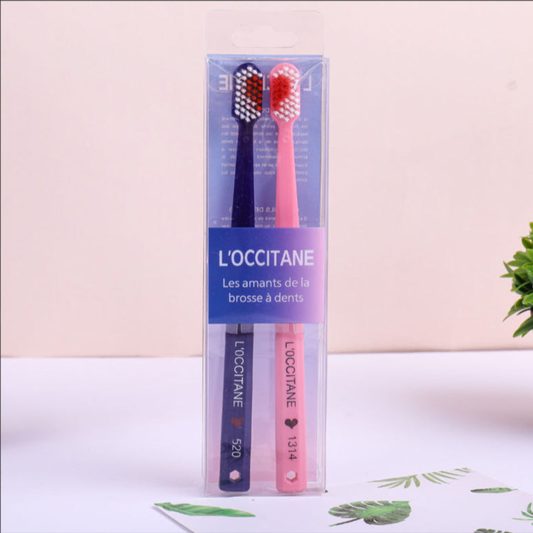 Black And White Couple Toothbrush Combination Two Gift Box Set