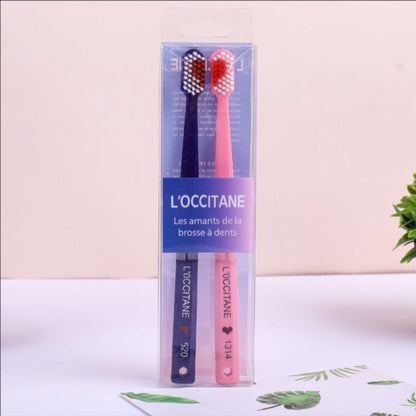 Black And White Couple Toothbrush Combination Two Gift Box Set