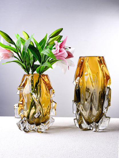 Creative Crystal Glass Vase Flower Arrangement Art Ornaments