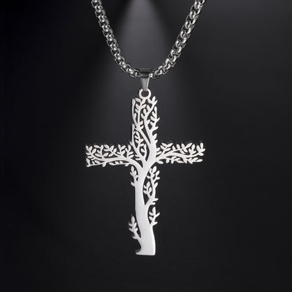 Cross Titanium Steel Pendant Personalized Men's Stainless Steel Necklace