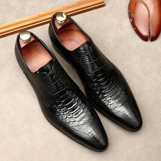 New Product Pointed Toe Men's Fashion British Formal Leather Shoes
