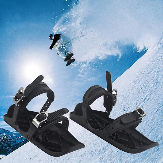 Mini Portable Outdoor Ski Boots With Double-board Adjustable Straps