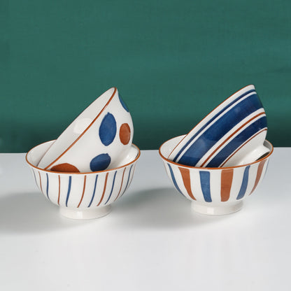 Japanese Blue And White Porcelain Bowl Gift Box