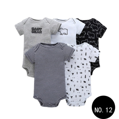 Baby Short Climb 5-piece Romper Boys and Girls Cotton One-piece Rompers