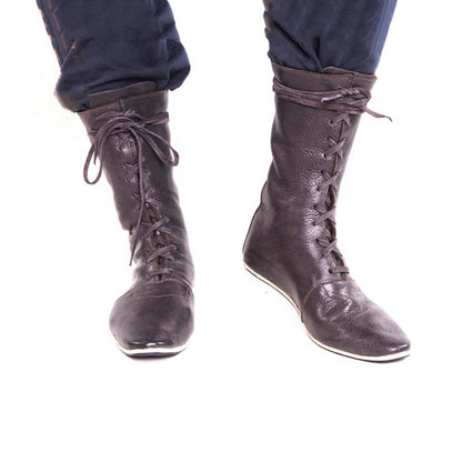 Men's Lace-Up Boots Vintage Pirate Plus Size