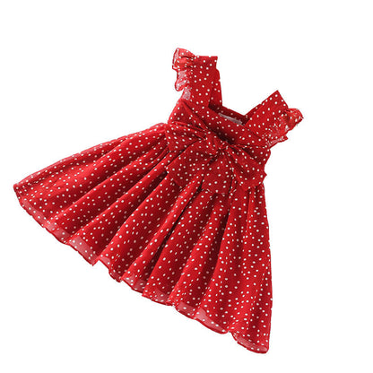 Chiffon Polka Dot Fashion Children's Princess Dress