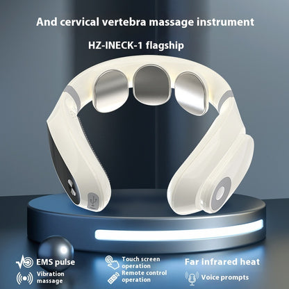 EMS Low Frequency Pulse Vibration Rechargeable Portable Massage Neck Massager