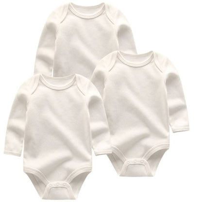 Newborn Solid Color Cotton One-piece Romper Crawl