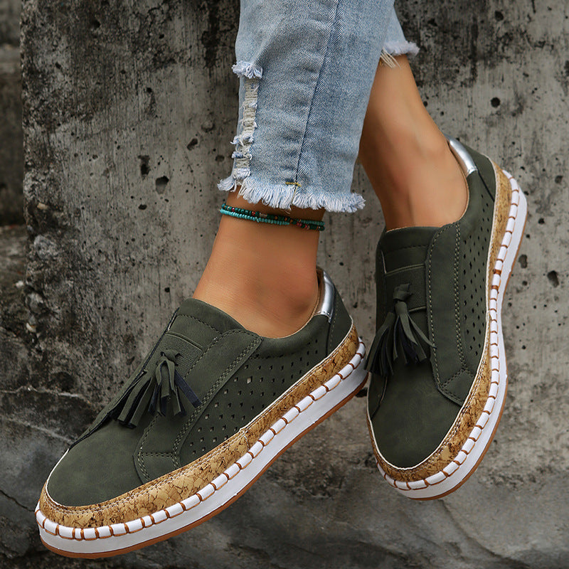 Tassel Flats Loafers Women Casual Cozy Shoes - FLIPSTYLEZLLC