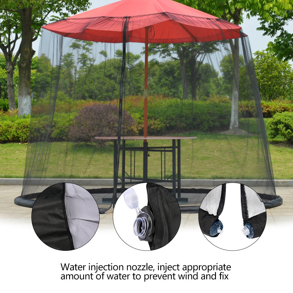 Outdoor umbrella net cover