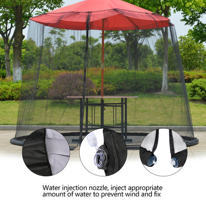 Outdoor umbrella net cover