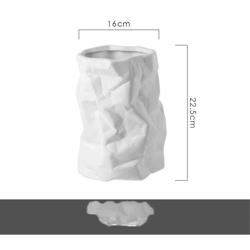 Simple Modern Black And White Geometric Ceramic Vase Ornaments