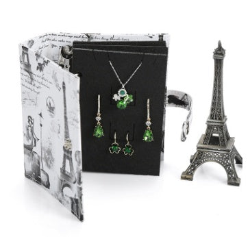 Shore non-portable creative jewelry jewelry storage box Leather earring earring storage book Jewelry album box