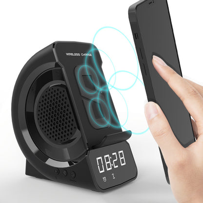 Mobile Phone Holder Wireless Charging Bluetooth Clock Speaker