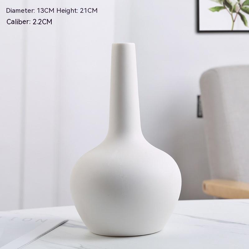 Home Decoration Ceramic Vase Dried Flower Arrangement Vase Starry Sky Minimalist Creative Decoration White Living Room