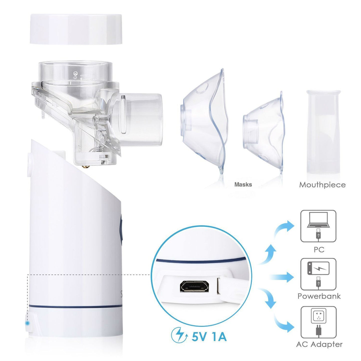 Handheld rechargeable atomizer