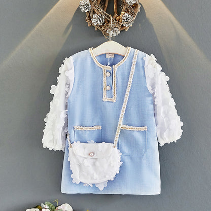 Xiangfeng Korean Princess Dress With Western Style Flowers