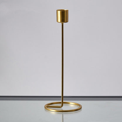 Iron Art Perforated Candlestick Table Decoration Candlelight Dinner Props