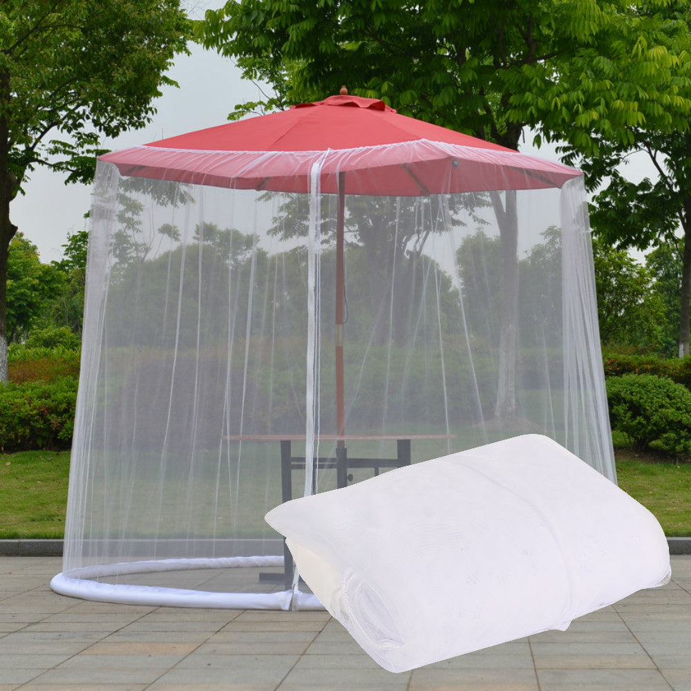 Outdoor umbrella net cover