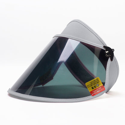Riding An Electric Bike Sun Hat Adult Hollow Sun-proof Hat Korean Version Plastic Lens Sun Hat