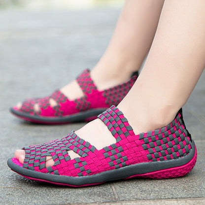 Women's Fashionable Hand-woven Casual Shoes