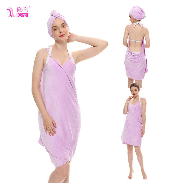 Bath Towel Sling Bath Skirt Coral Fleece Suit