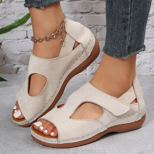 Casual Sandals Summer Shoes For Women Low Heels Velcro Shoes - FLIPSTYLEZLLC