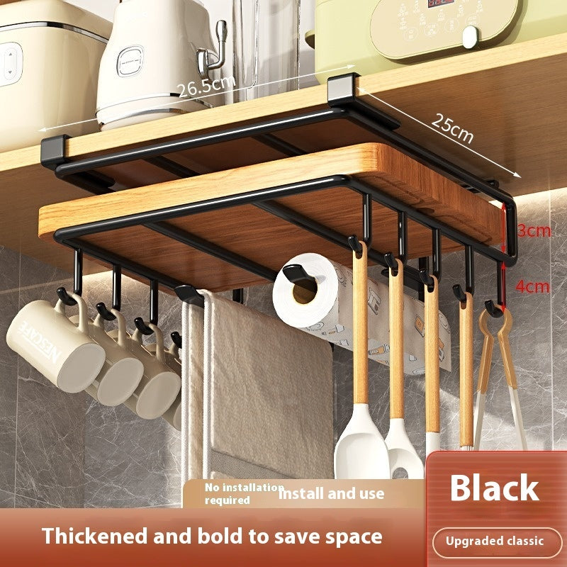 Kitchen Punch-free Storage Rack Double-layer Chopping Board Rack
