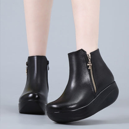 Plus size women's shoes short tube women's boots
