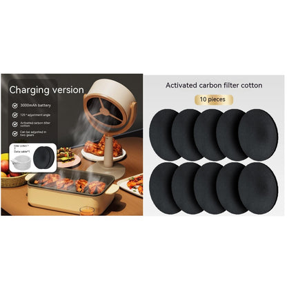 Household Small Desktop Range Hood Mini Portable Desktop Large Wind Power