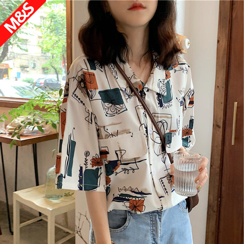 Hong Kong Fenghua shirt women''s short sleeve retro polo shirt