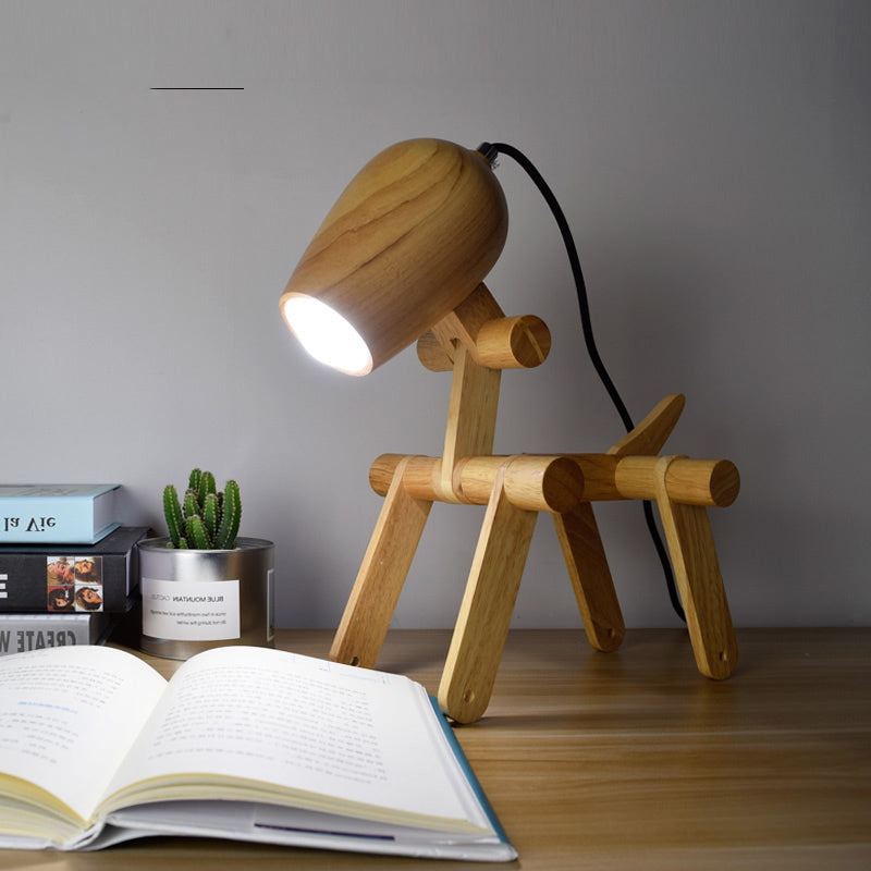 Personalized solid wood table lamp