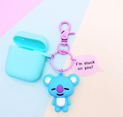 Compatible with Apple, Bulletproof Boys Keychain AirPods Cover