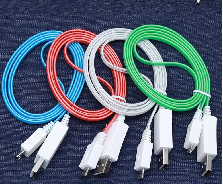 Creative new intelligent Android USB handset luminescent data line.