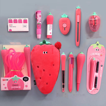 Silicone Pencil Bag Student Cute Plush Storage Bag