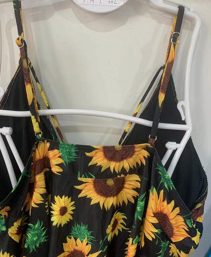 High Waist Ladies Swimsuit Lotus Leaf Plus Size Beachwear