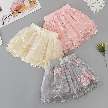 Girls All-match Net Gauze Skirt Children's Skirts