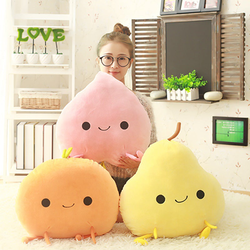 New Product Cute Plush Pillow Cushion Peach Fruit Doll Mango Plush Doll